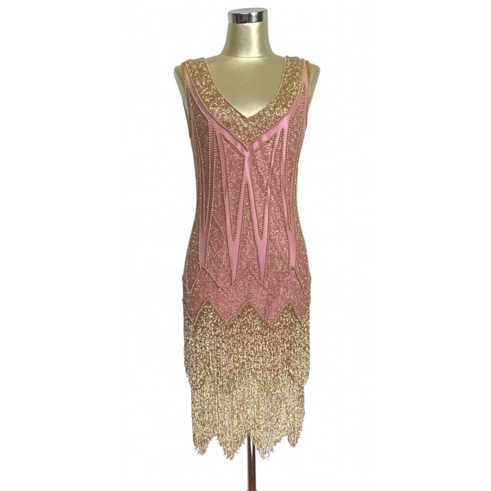 The Deco Haus beaded flapper gown